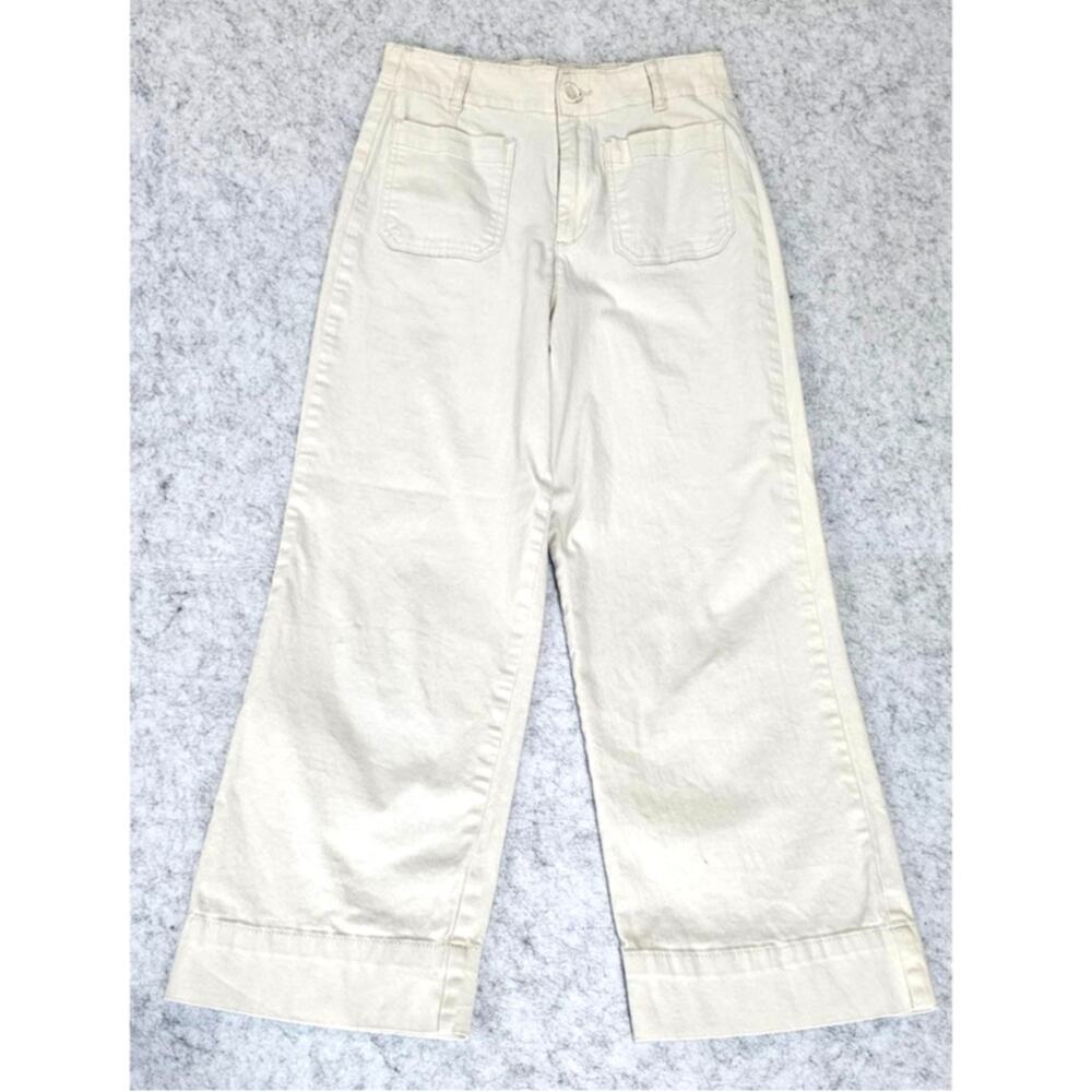 Bagatelle Collection Cream High Rise Wide Leg Utility Pants Style 82123 Size 4